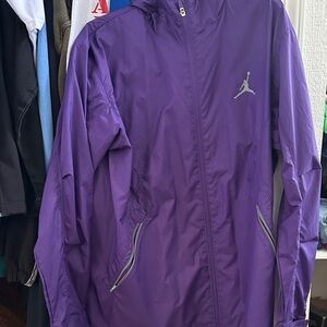 Purple Jordan Windbreaker Jacket Zip up